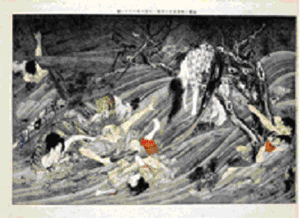1896年明治三陸津波来襲の様子（風俗画報）
