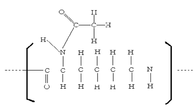 図１　アセチル化エチゼンクラゲタンパクの化学構造